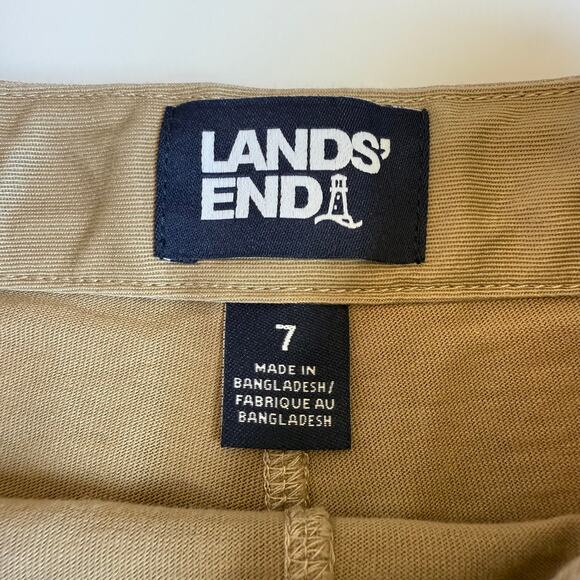 Lands End Girls Khaki Chino Skort 7 - Picture 5 of 9